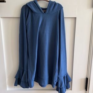 Chaser size 10 girls long flutter sleeve hoodie NWOT